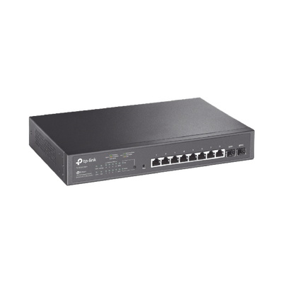 TP-LINK SG2210MP Switch PoE JetStream SDN Administrable 8 puertos 10/100/1000 Mbps + 2 puertos SFP, 8 puertos PoE, 150W, administración centralizada OMADA SDN