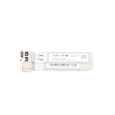 MIKROTIK S+85DLC03D Transceptor MiniGbic SFP+ 10G LC Duplex para fibra Multi Modo 300mts