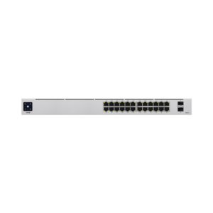 UBIQUITI USW-24-POE UniFi Switch USW-24-POE Gen2, Capa 2 de 24 puertos (16 puertos PoE 802.3af/at + 8 puertos Gigabit) + 2 puertos 1G SFP, 95W, pantalla informativa