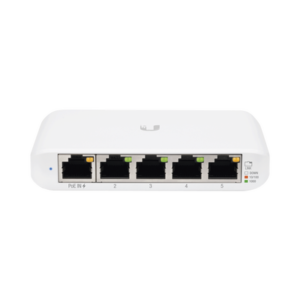 UBIQUITI USW-FLEX-MINI Switch UniFi Administrable Compacto de 5 Puertos 10/100/1000 Mbps, soporta entrada de PoE 802.3af/at