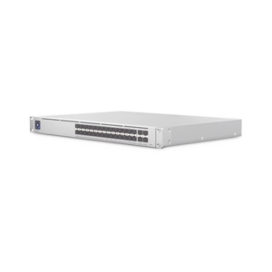 UBIQUITI USW-PRO-AGGREGATION UniFi Switch PRO Aggregation Capa 3 para fibra óptica con 28 puertos SFP+ (10G) y 4 puertos SFP28 (25G), pantalla informativa