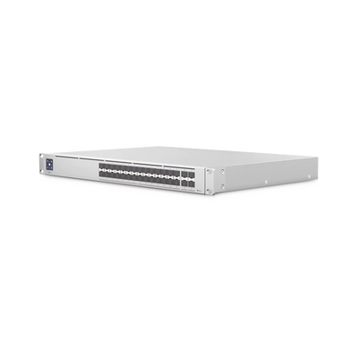 UBIQUITI USW-PRO-AGGREGATION UniFi Switch PRO Aggregation Capa 3 para fibra óptica con 28 puertos SFP+ (10G) y 4 puertos SFP28 (25G), pantalla informativa