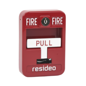 HONEYWELL HOME RESIDEO 5140-MPS1 Estación Manual de Acción Simple / Convencional / Fabricada en Aleación de Aluminio / Color Roja con Cerradura