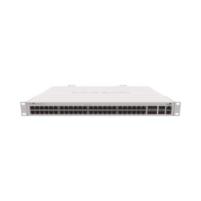 MIKROTIK CRS354-48G-4S+2Q+RM (CRS354-48G-4S+2Q+RM) Cloud Router Switch 48 puertos Gigabit Ethernet, 4 puertos SFP+ 10G, 2 puertos QSFP+ 40G, Montaje en Rack