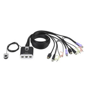 ATEN CS692 Switch KVM formato cable HDMI/Audio USB de 2 puertos con selector remoto de puerto