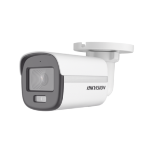 HIKVISION DS-2CE10KF0T-FS Bala TURBOHD 3K (5MP) / Lente 2.8 mm / Micrófono Integrado / Imagen a Color 24/7 / Luz Blanca 20m / Exterior IP67 / dWDR / 4 Tecnologías