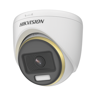 HIKVISION DS-2CE70DF3T-PF Turret TURBOHD 1080p / Imagen a color 24/7 / Lente 2.8 mm / Luz Blanca 20 mts