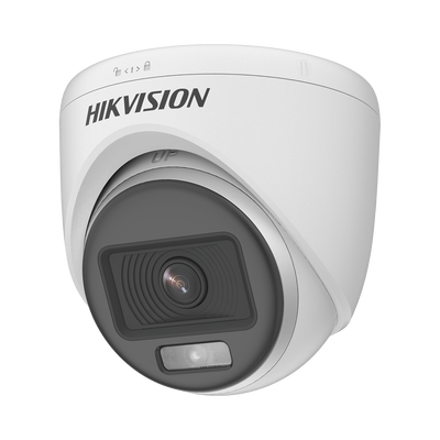 HIKVISION DS-2CE72DF0T-F Turret TURBOHD 2 Megapixel / Imagen a color 24/7 / Lente 2.8 mm / Luz Blanca 40 mts / Exterior IP67 / TVI-AHD-CVI-CVBS / dWDR