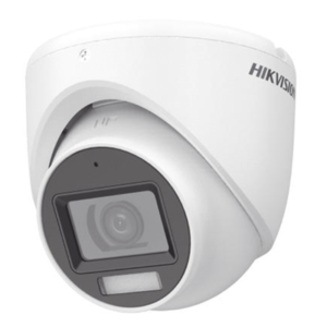 HIKVISION DS-2CE76D0T-LMFS Cámara LUZ DUAL (IR + LUZ BLANCA) / Domo TurboHD 2 Megapixel (1080p) / Luz Blanca 20 mts / Gran Angular 106° / Lente 2.8 mm / 30 mts IR EXIR / Exterior IP67 / 4 Tecnologías / Micrófono Integrado