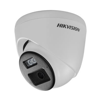 HIKVISION DS-2CE78D0T-LTS Turret TURBOHD 2 Megapixel (1080p) / Lente 2.8 mm / Dual Light (40 mts IR EXIR + 40 mts Luz Blanca) / Micrófono Integrado / Gran Angular 105° / IP67 / 4 Tecnologías