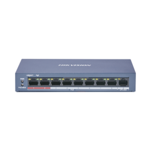 HIKVISION DS-3E0109P-E/M(B) Switch PoE+ / No Administrable / 8 Puertos 10/100 Mbps PoE+ / 1 Puerto 100 Mbps Uplink / PoE hasta 250 metros / 60 W