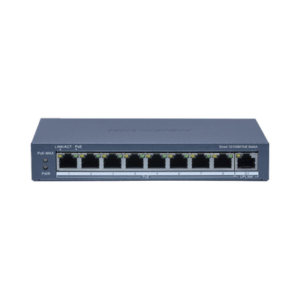 HIKVISION DS-3E1309P-EI/M Switch PoE+ / Administrable / 8 Puertos 10/100 Mbps PoE+ / 1 Puerto 100 Mbps Uplink / PoE hasta 250 metros / 60 W