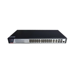 HIKVISION DS-3E2528P(B) Switch Gigabit PoE+ / Administrable / 24 puertos 10/100/1000 Mbps PoE+ / 4 puertos 10/100/1000 Mbps + 4 puertos SFP de Uplink / 370 W