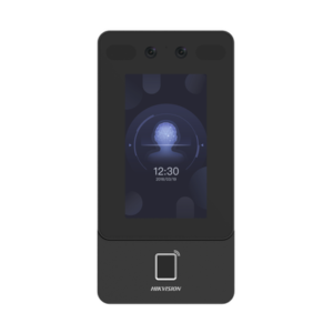 HIKVISION DS-K1T342MFWX-E1 Terminal Min Moe WiFi de Reconocimiento Facial y Huella con lector MIFARE / Exterior IP65 / Hasta 1.5 mts en lectura de rostro / Soporta P2P Hik-Connect / 1,500 Rostros / 3,000 Huellas / Videoportero / POE.