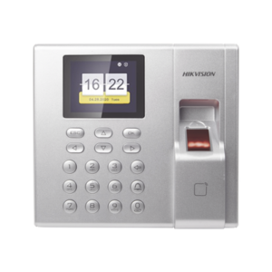 HIKVISION DS-K1T8003EF Terminal de Control de Acceso y Asistencia compatible con APP Hik-Connect (P2P) / Lectura de Huella y de Tarjetas EM / Soporta hasta 1000 Huellas / Relevador para Chapa / Software iVMS4200