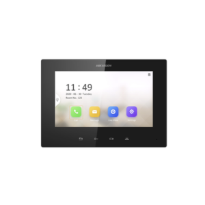 HIKVISION DS-KH6320-LE1(B) Monitor IP Lite TOUCH 7" para Videoportero IP / Vídeo en Vivo / PoE Estándar / Apertura Remota / Llamada Entre Monitores / Audio de dos vías