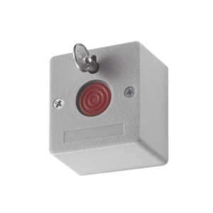 HIKVISION DS-PD1-EB Botón de Pánico Cableado / Compatible con Cualquier Panel de Alarma / LLave de Seguridad / NO / NA / Material Retardante al Fuego (ABS)