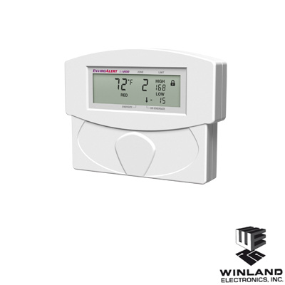 WINLAND ELECTRONICS EA200-12 Detector de temperatura y humedad, capacidad 2 zonas, incluye una zona con sensor de temperatura y 1 zona libre
