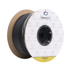 LINKEDPRO BY EPCOM EF-150-LC Carrete de Fibra Óptica Monomodo con conectores LC-LC Duplex, Reforzada con Kevlar, de 150 metros