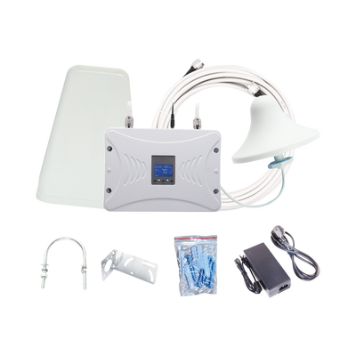 EPCOM EP20-TB-2600 Kit Amplificador de Señal Celular 4.5G LTE, 3G y Voz. Funciona con Todos los Operadores. Soporta Múltiples Dispositivos y Tecnologías. Hasta 1000 metros cuadrados de Cobertura