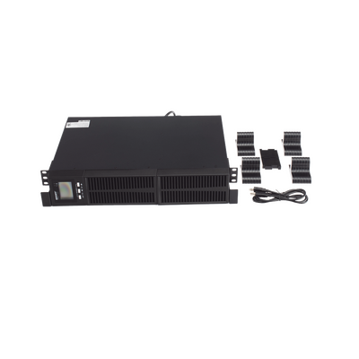 EPCOM POWERLINE EPU1000G3 UPS de Topología On-Line Doble Conversión / Capacidad de 1KVA / 900W /Entrada y Salida de 120 Vca / Clavija de Entrada NEMA 5-15P / Pantalla LCD Configurable /Formato Rack/Torre