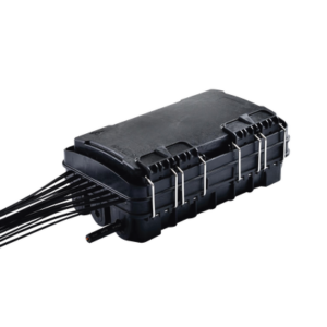 FIBERHOME FDP-420E Caja de Distribución de Fibra Óptica para 24 Empalmes, con 16 acopladores SC/APC simplex, Exterior IP65, Color Negro