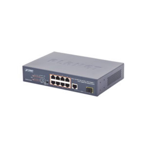 PLANET FGSD-1011HP Switch no Administrable 8 puertos 10/100 c/ PoE, 1 puerto Uplink 10/100/1000 y 1 SFP 100/1000 para escritorio