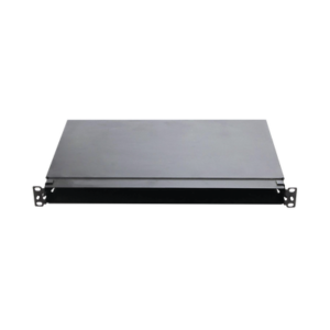 PANDUIT FMT1 Panel de Distribución de Fibra Óptica, Acepta 4 Casetes QuickNet o Placas FAP/FMP con Panel CFAPPBL1 (No Incluido), Bandeja Fija, Hasta 96 Fibras, Color Negro, 1UR