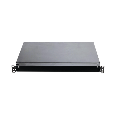 PANDUIT FMT1 Panel de Distribución de Fibra Óptica, Acepta 4 Casetes QuickNet o Placas FAP/FMP con Panel CFAPPBL1 (No Incluido), Bandeja Fija, Hasta 96 Fibras, Color Negro, 1UR