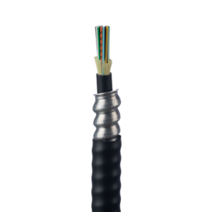 PANDUIT FOLPZ12 Cable 12 fibras, OM4, p/int. y ext., blindado, cám. impelente, 900um, reforzadas