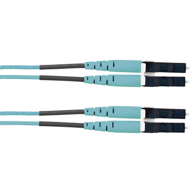 PANDUIT FX2ELLNLNSNM002 Jumper de Fibra Optica Multimodo 50/125 OM3, LC-LC Duplex, OFNR (Riser), Color Aqua, 2 Metros
