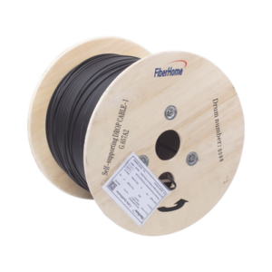 LINKEDPRO BY FIBERHOME IC-FIG8A2-1C Carrete de 1 km de Fibra Óptica Aérea Mini Figura 8 G.657A2 tipo Drop, Monomodo de 1 Hilo (unifibra), Color Negro