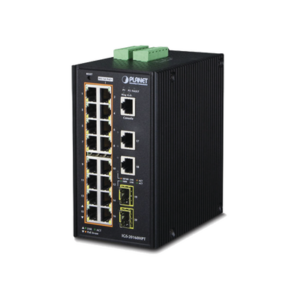 PLANET IGS-20160HPT Switch Industrial Administrable 16 puertos 10/100/1000 T 802.3at PoE + 2 Puertos 10/100/1000 T + 2 puertos 100/1000 X SFP
