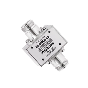 POLYPHASER IS-50NX-C2 Protector Coaxial RF de CD Para 125 - 1000 MHz Con Ceja lateral y Conectores N Hembra en Ambos Lados, 50 Ω
