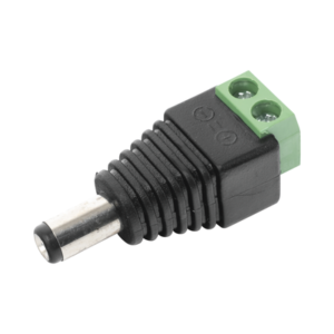 EPCOM POWERLINE JR-52 Adaptador Macho Tipo Jack de 3.5 mm Polarizado de 12 Vcc / Terminales Tipo Tornillo / Polarizado (+/-) / Ideal para Cámaras de CCTV.