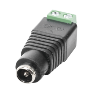 EPCOM POWERLINE JR-53 Adaptador Hembra Tipo Jack de 3.5 mm polarizado de 12 Vcc / Terminales Tipo Tornillo / Polarizado (+/-) / Ideal para Cámaras de CCTV.