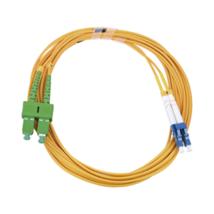 LINKEDPRO BY EPCOM LP-FO-D-LCU-SCA-03 Jumper de Fibra Óptica Monomodo 9/125 LC/UPC-SC/APC, PVC, 2.0 mm, Dúplex, amarillo, 3 metros