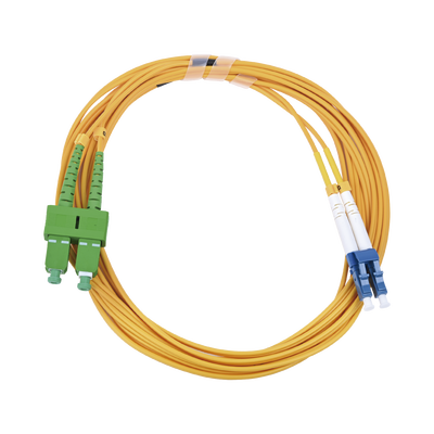 LINKEDPRO BY EPCOM LP-FO-D-LCU-SCA-03 Jumper de Fibra Óptica Monomodo 9/125 LC/UPC-SC/APC, PVC, 2.0 mm, Dúplex, amarillo, 3 metros