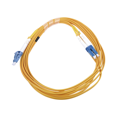 LINKEDPRO BY EPCOM LP-FO-LCU-LCU-03 Jumper de Fibra Óptica Monomodo 9/125 LC/UPC-LC/UPC, PVC, 2.0 mm, Dúplex, amarillo, 3 metros