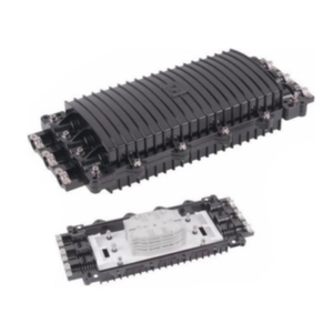 LINKEDPRO BY EPCOM LP-FOSCH96-3 Caja de Distribución de Fibra Óptica Horizontal, hasta 96 empalmes, Exterior IP68, 3 Puertos de entrada y Salida