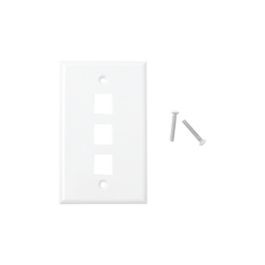 LINKEDPRO BY EPCOM LP-FP-18 Placa de pared de 3 puertos, Keystone, Color Blanco