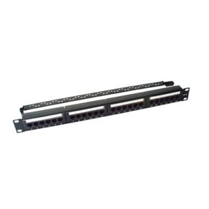 LINKEDPRO BY EPCOM LP-PP-607 Panel de parcheo de impacto (110) UTP de 24 puertos Cat6, 19in, con barra para organizar cable