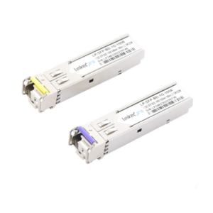 LINKEDPRO BY EPCOM LP-SFP-BD-1G-100 Transceptores Bidireccionales SFP (Mini-Gbic) / Monomodo / 1.25 Gbps de velocidad / Conector LC / Hasta 100 km de Distancia / 2 Piezas