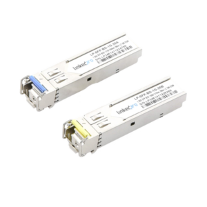 LINKEDPRO BY EPCOM LP-SFP-BD-1G-20 Transceptores Bidireccionales SFP (Mini-Gbic) / Monomodo / 1.25 Gbps de velocidad / Conector LC / Hasta 20 km de Distancia / 2 Piezas