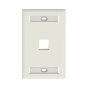 PANDUIT NK1FIWY Placa de Pared Vertical, Salida Para 1 Puerto Keystone, Con Espacios Para Etiquetas, Color Blanco Mate