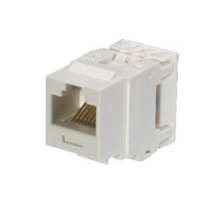 PANDUIT NK688MWH Conector Jack Estilo 110 (de Impacto), Tipo Keystone, Categoría 6, de 8 posiciones y 8 cables, Color Blanco