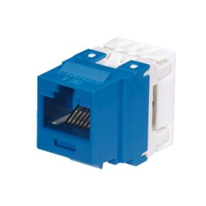 PANDUIT NK688MBU Conector Jack Estilo 110 (de Impacto), Tipo Keystone, Categoría 6, de 8 posiciones y 8 cables, Color Azul