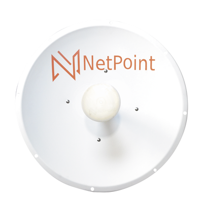NETPOINT NP2GEN2 Antena Direccional / 3 ft / 4.9-6.4 GHz / Ganancia 34 dBi / SLANT de 45 ° y 90° / Incluye Jumpers con conector N-Macho a RSMA / montaje incluido.