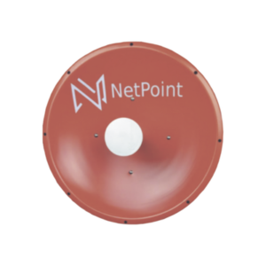 NETPOINT NPTR3 Antena Direccional / 4 ft / 4.9-6.4 GHz / Diseñada para ambientes salinos / Ganancia 37 dBi / SLANT de 45 ° y 90 ° / Incluye radomo, jumper y montaje de acero inoxidable.
