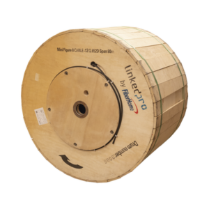 LINKEDPRO BY FIBERHOME OC-FIG8-12C/4KM Carrete de 4 km de Fibra Óptica Aérea Mini Figura 8, G.652D, Monomodo de 12 Hilos, Exterior, Span 80, Loose Tube